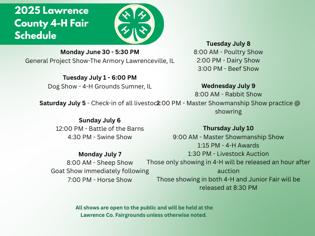 2025 Lawrence County 4-H Fair